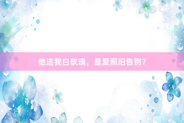 他送我白玫瑰，是爱照旧告别？
