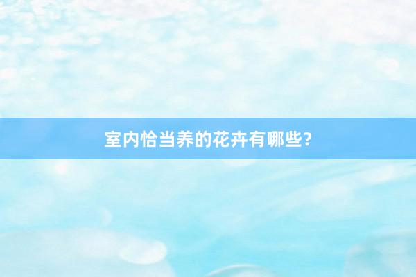 室内恰当养的花卉有哪些？